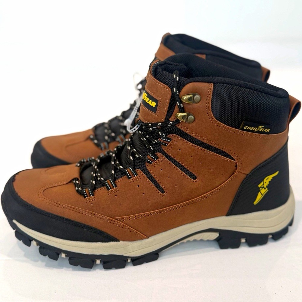 Goodyear Men's Hiking Boots Brown/Black US 12 GY214042 Shoes special size NEW